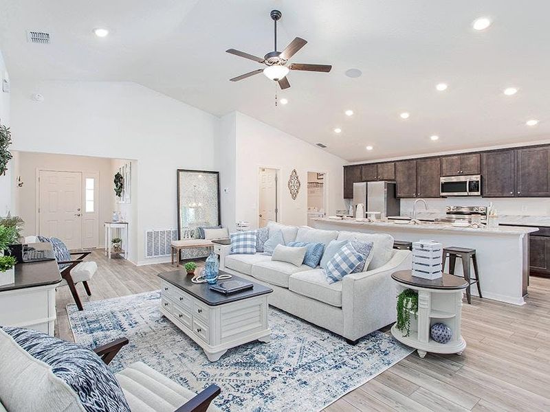 These new construction homes in Auburndale offer popular open-concept layouts - Raychel home plan