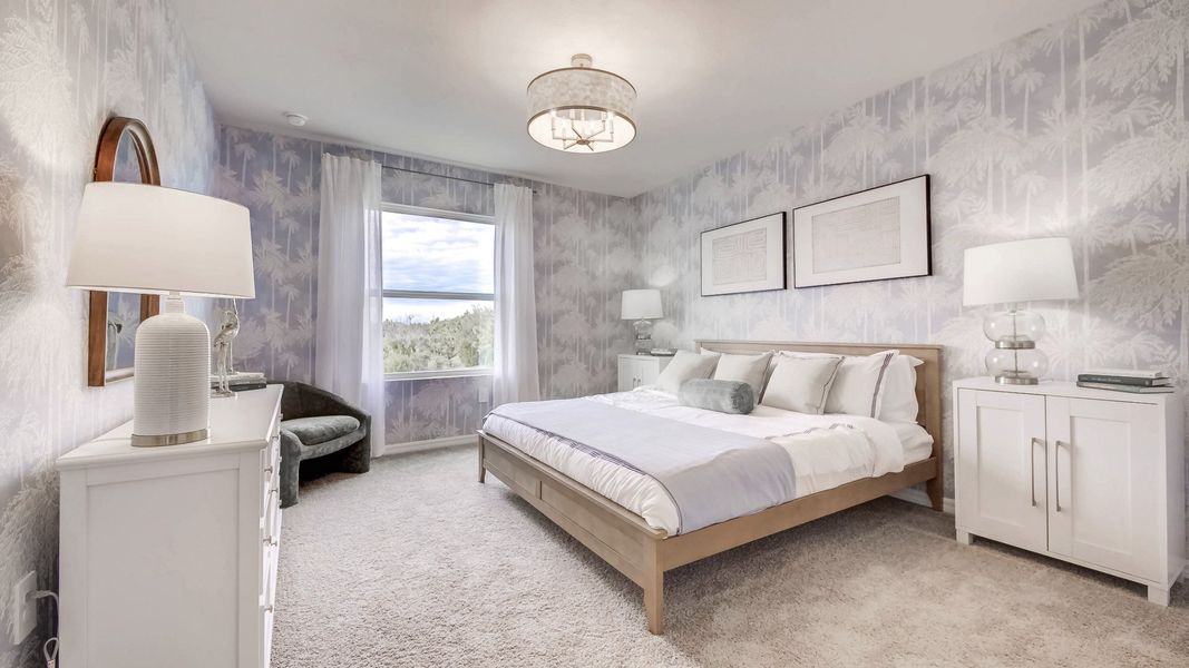 Furnished interior in a model home at The Gardens at Bay Street in Sarasota (Image 28).