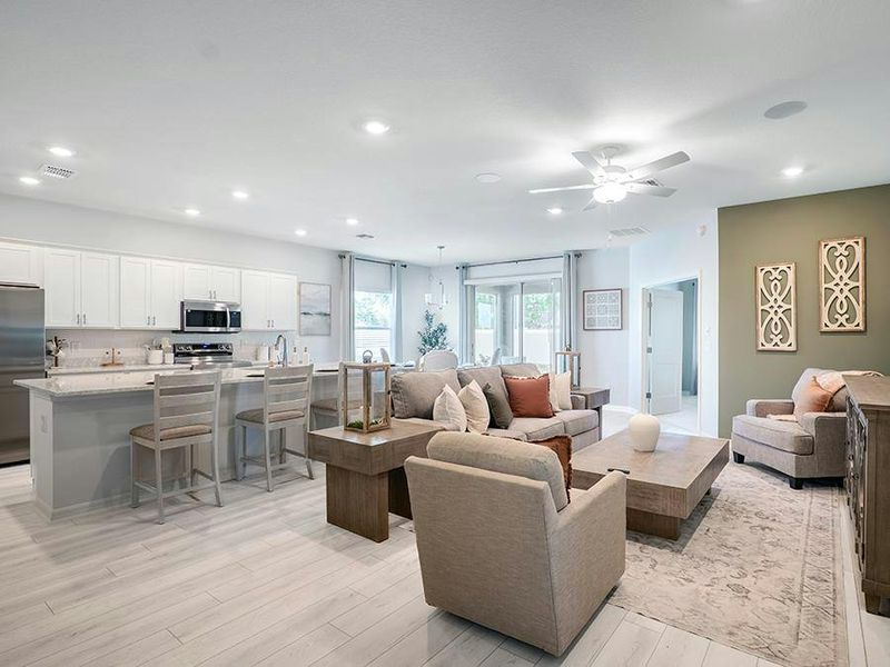 Each home is designed with a spacious, open living area - Shelby II home plan