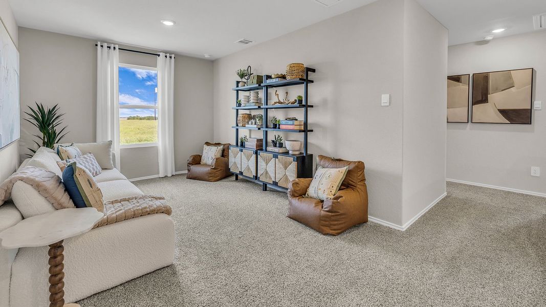 Furnished interior in a model home at Sunset Oaks in Maxwell (Image 28).