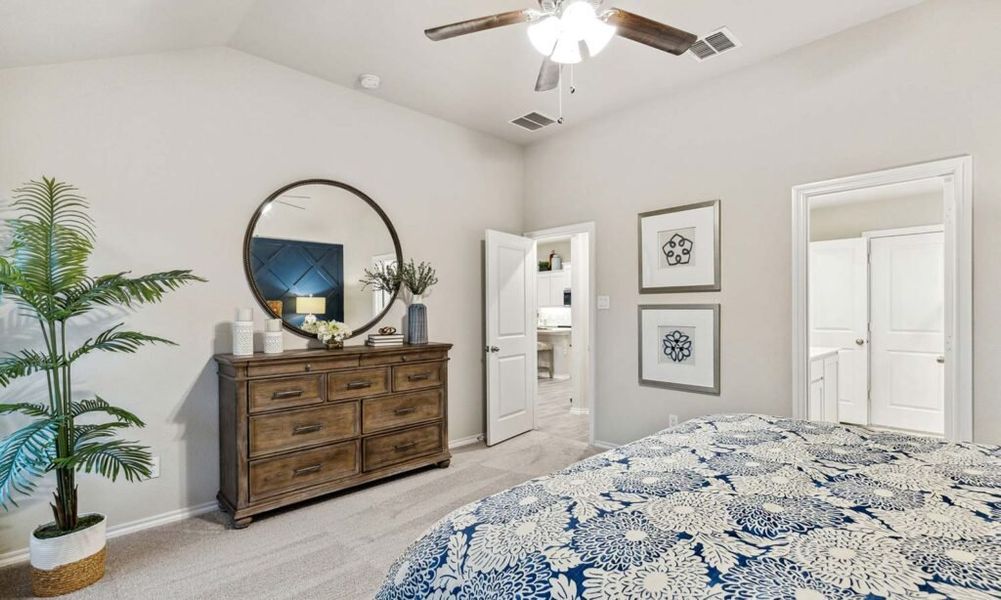 Furnished interior in a model home at Brookville Ranch in Fort Worth (Image 14).