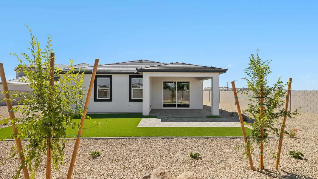 Front exterior of a home in the Apache Farms community, located in Buckeye, AZ (Image 4). Front exterior of a home in the Apache Farms community, located in Buckeye, AZ (Image 4).