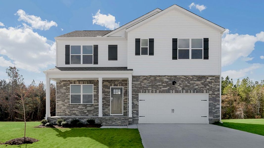 Front exterior of a home in the The Estates at Edinborough community, located in Gibsonville, NC (Image 9).