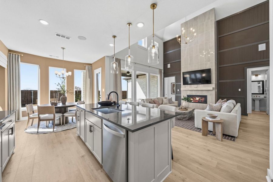 Furnished interior in a model home at Chaparral Park in Oak Point (Image 36).