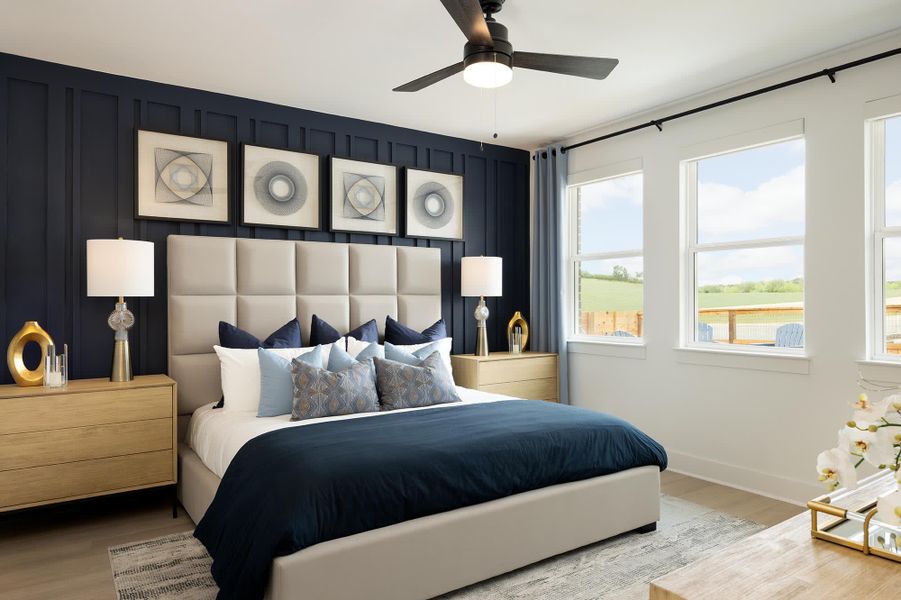 Primary Bedroom | Jaya | Sage Collection – Freedom at Anthem in Kyle, TX by Landsea Homes