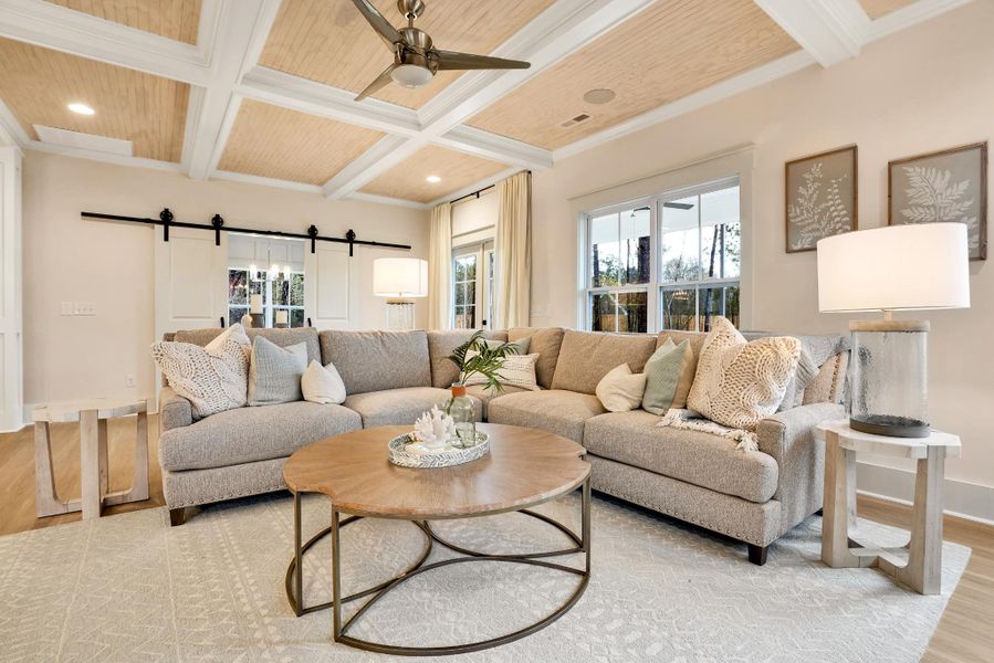Furnished interior in a model home at Carolina Creek in Hampstead (Image 16).
