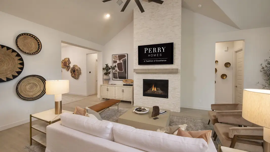 Furnished interior in a model home at Kresston 65' in Montgomery (Image 9).