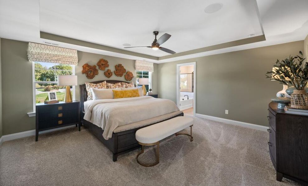 Furnished interior in a model home at Pisgah Park in Kernersville (Image 25).