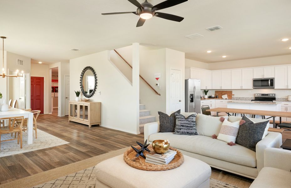 Furnished interior in a model home at Elley Crossing in New Braunfels (Image 10).