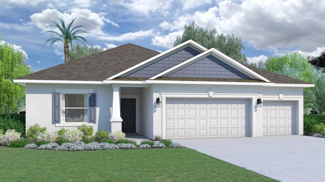 Front exterior of a home in the The Lakes at St. Sebastian Preserve community, located in Sebastian, FL (Image 8).