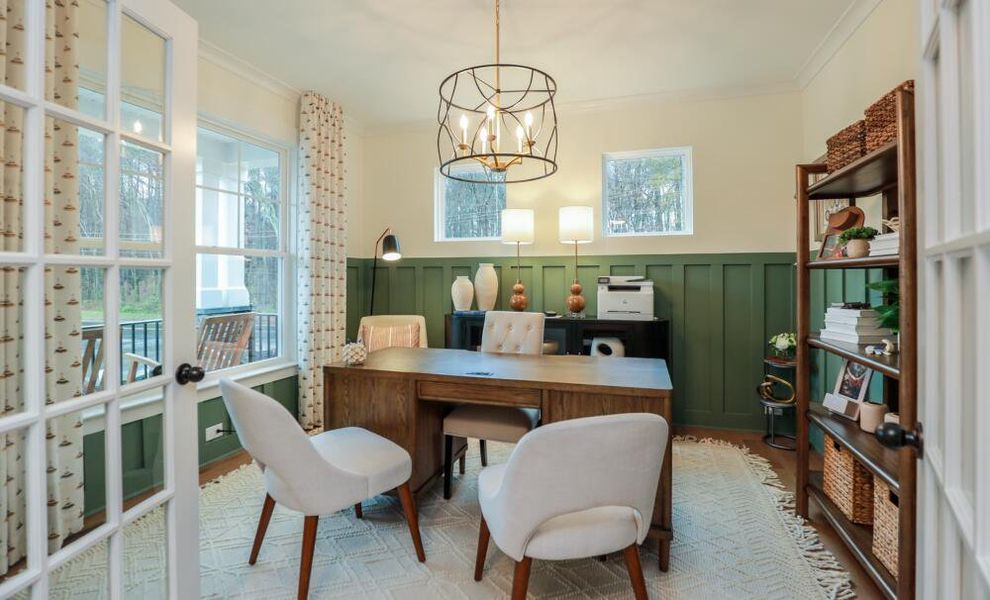 Furnished interior in a model home at Enclave at Riverdale in Huntersville (Image 14).