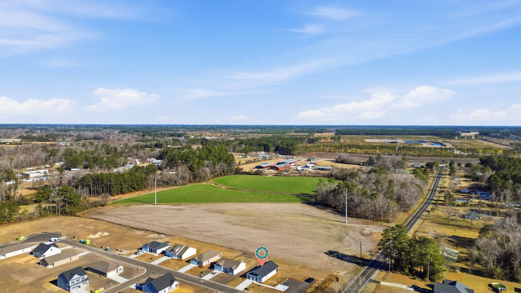 Aerial view of the Briarfield community in Conway, SC, showing layout and nearby surroundings (Image 14).