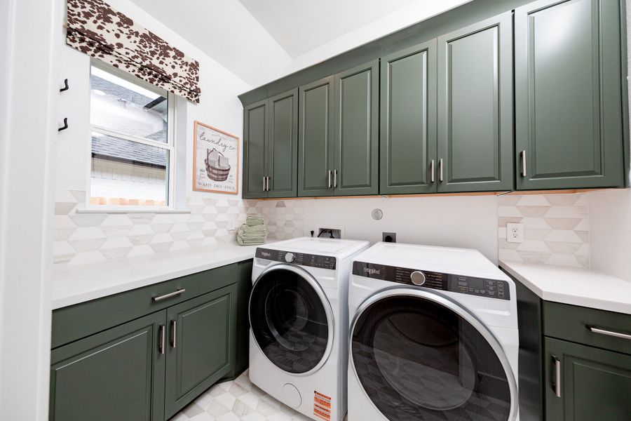 Furnished interior in a model home at COLTON in Todd Mission (Image 7).
