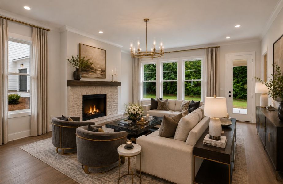 Furnished interior in a model home at Oak Valley Estates in Marietta (Image 4). Furnished interior in a model home at Oak Valley Estates in Marietta (Image 4).