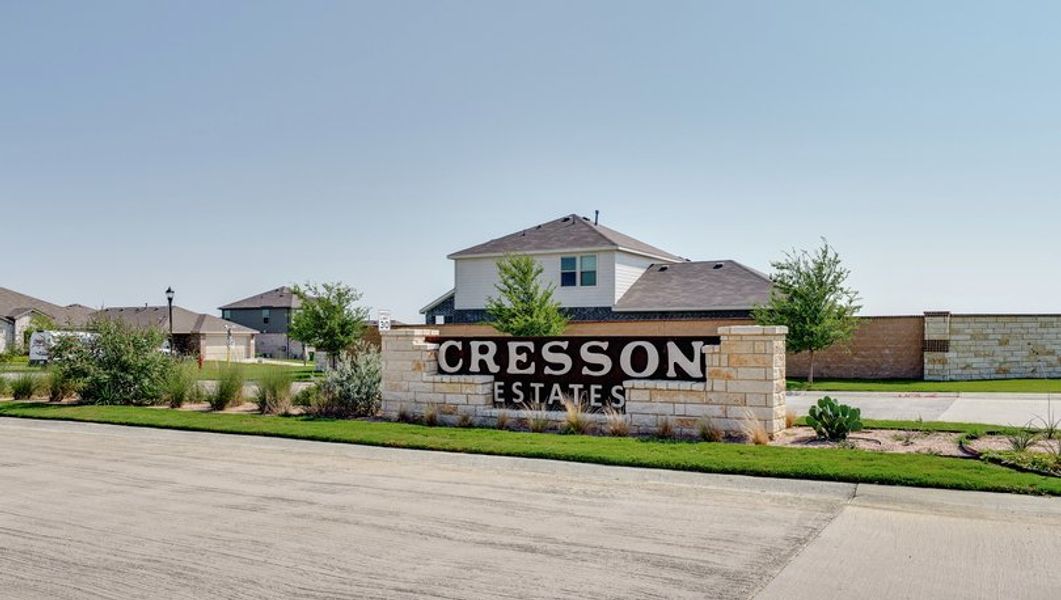 The Cresson Estates monument welcomes residents and guests into the neighborhood.
