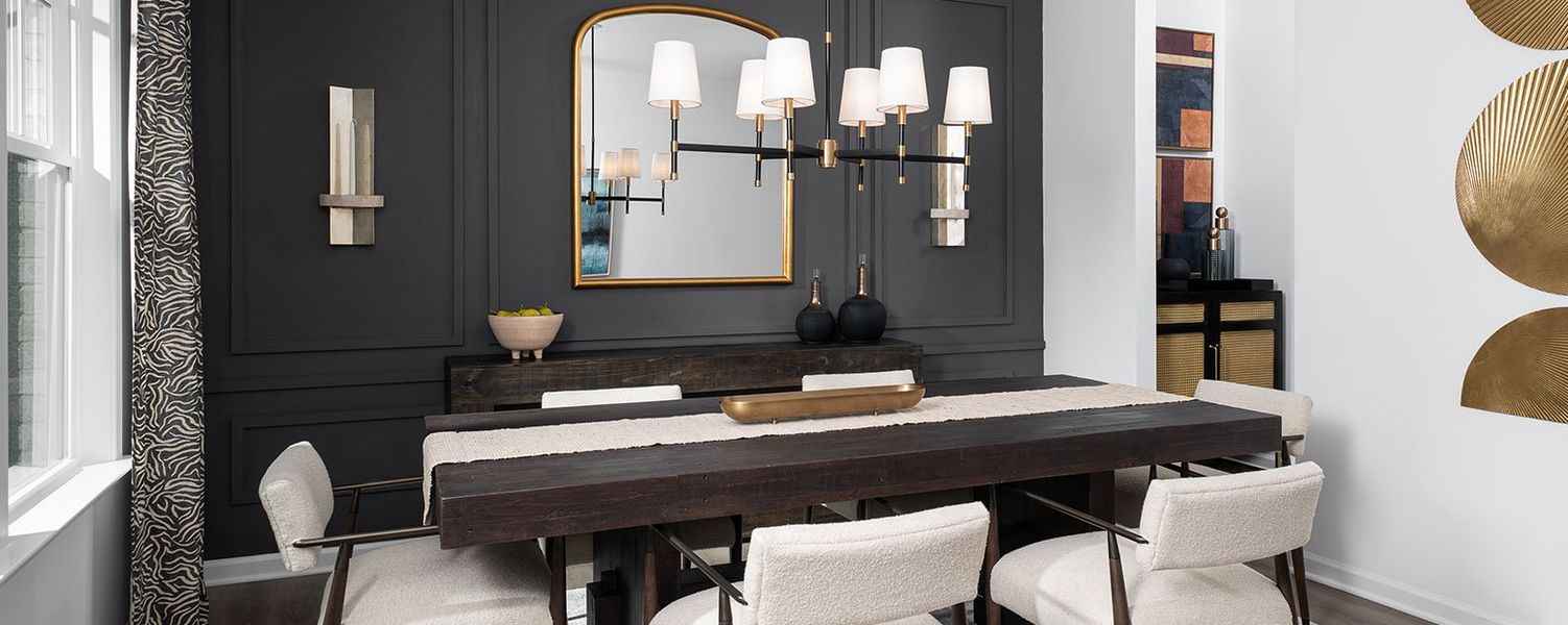 Furnished interior in a model home at Creekside in Dawsonville (Image 15).