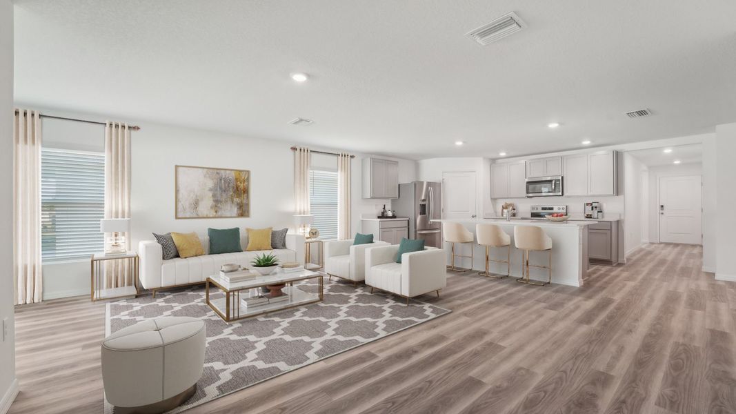 Furnished interior in a model home at Waterstone in Tampa (Image 3).