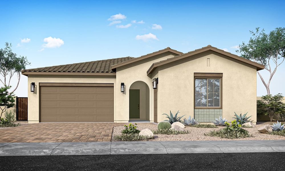 Front exterior of a home in the Molino at Soleo community, located in San Tan Valley, AZ (Image 3).