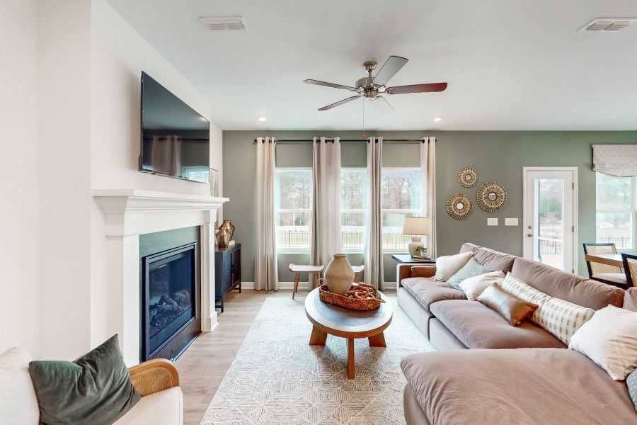 Furnished interior in a model home at Watkins Grove in Raleigh (Image 7).