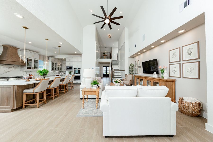 Furnished interior in a model home at COLTON in Todd Mission (Image 12).