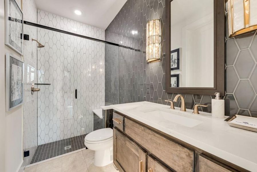 Furnished interior in a model home at Chatham Reserve in Providence Village (Image 12).