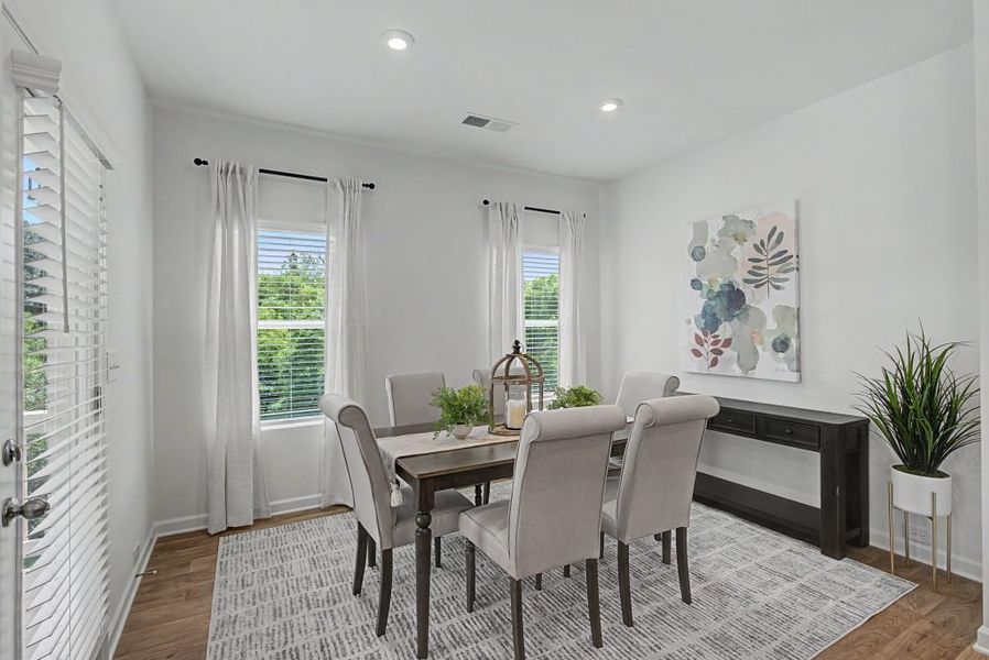 Furnished interior in a model home at The View at Groover’s Lake in Lithia Springs (Image 7).