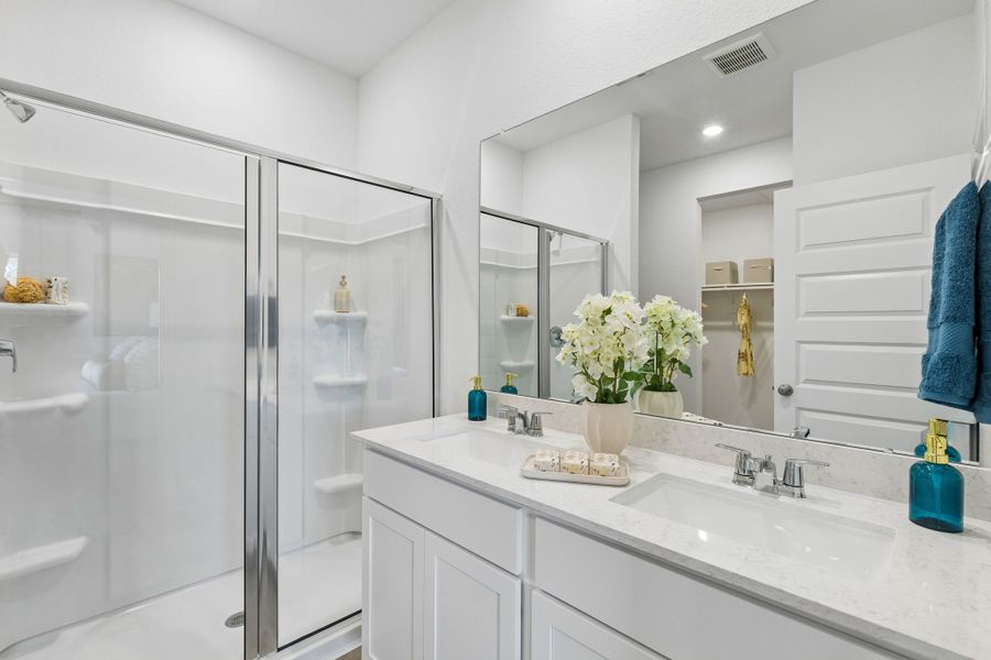 Furnished interior in a model home at Magnolia Springs in Montgomery (Image 25).