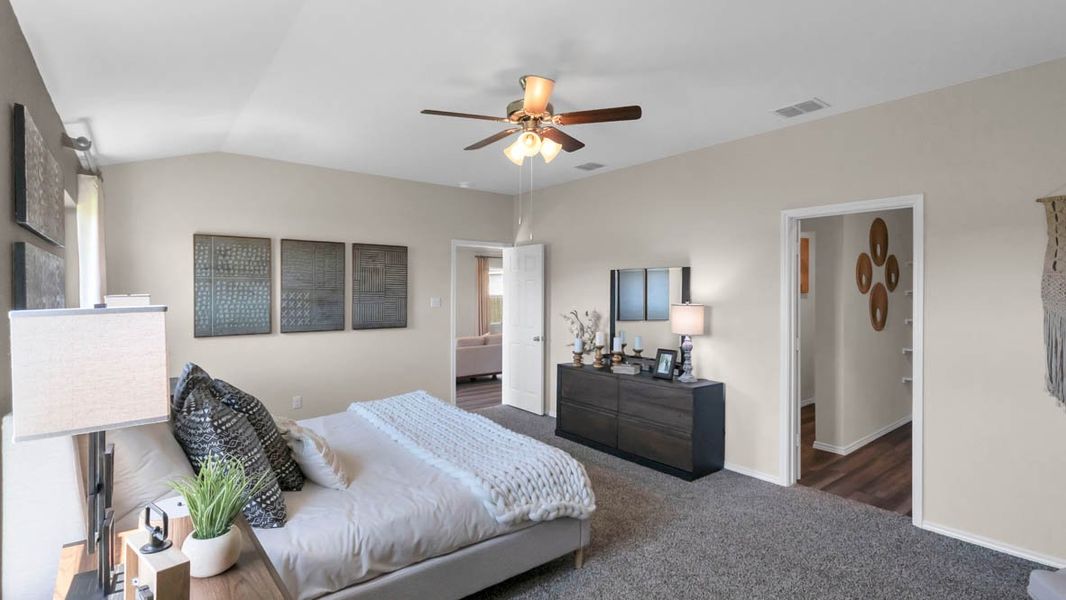 Furnished interior in a model home at Park Meadows in Lorena (Image 17).