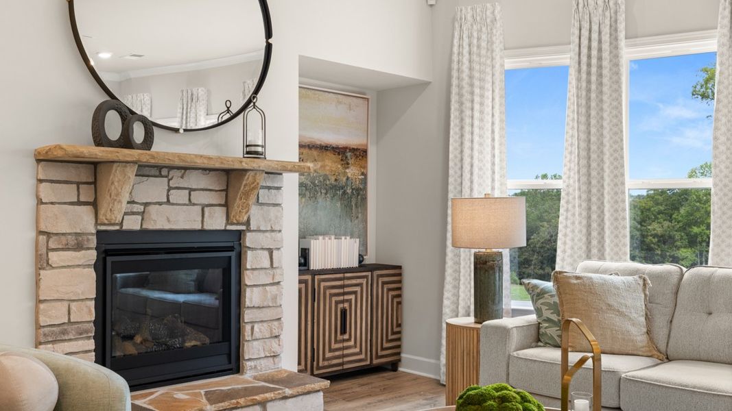 Furnished interior in a model home at Heritage Pointe in Senoia (Image 16).