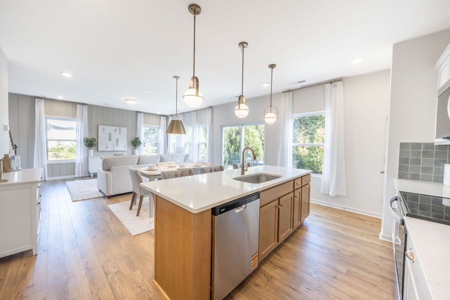 Furnished interior in a model home at Morgan Hills in Albemarle (Image 5).