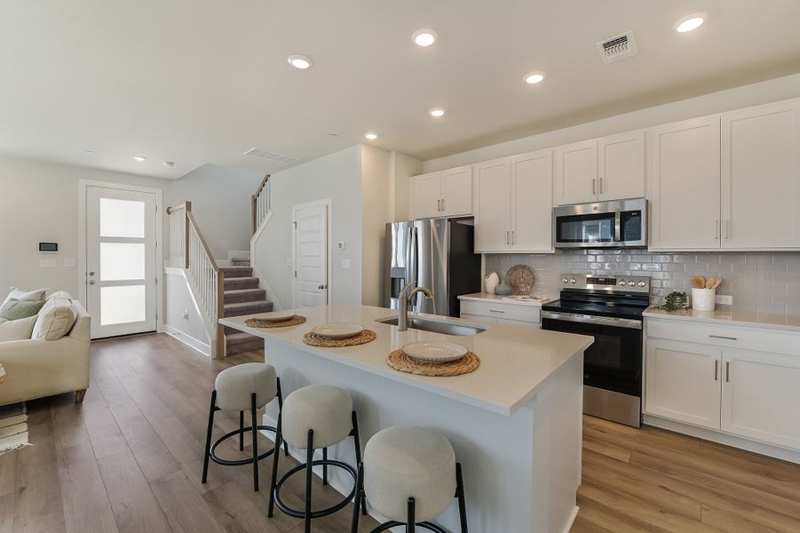 Furnished interior in a model home at Emory Crossing in Hutto (Image 6).
