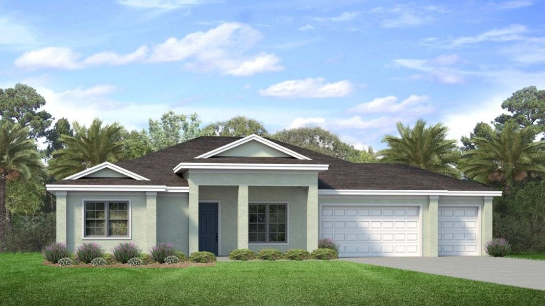 Front exterior of a home in the Cape Coral Signature community, located in Cape Coral, FL (Image 14).