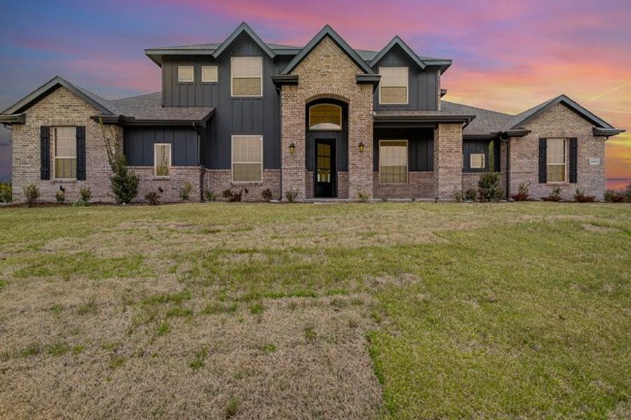 Front exterior of a home in the Sagebrush Addition community, located in Waxahachie, TX (Image 5). Front exterior of a home in the Sagebrush Addition community, located in Waxahachie, TX (Image 5).