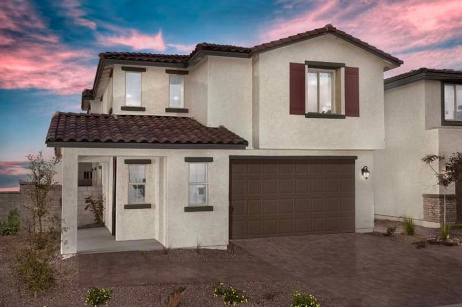 Front exterior of a home in the Mandarin at Citrus Park community, located in Goodyear, AZ (Image 5).