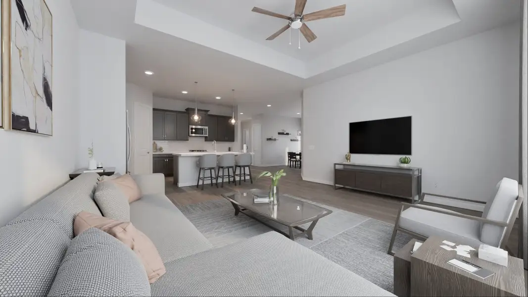 Furnished interior in a model home at Sunterra in Katy (Image 5).