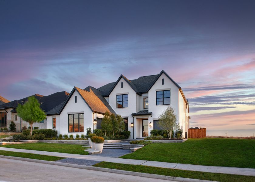 Front exterior of a home in the The Homestead - 72' community, located in Rockwall, TX (Image 1).