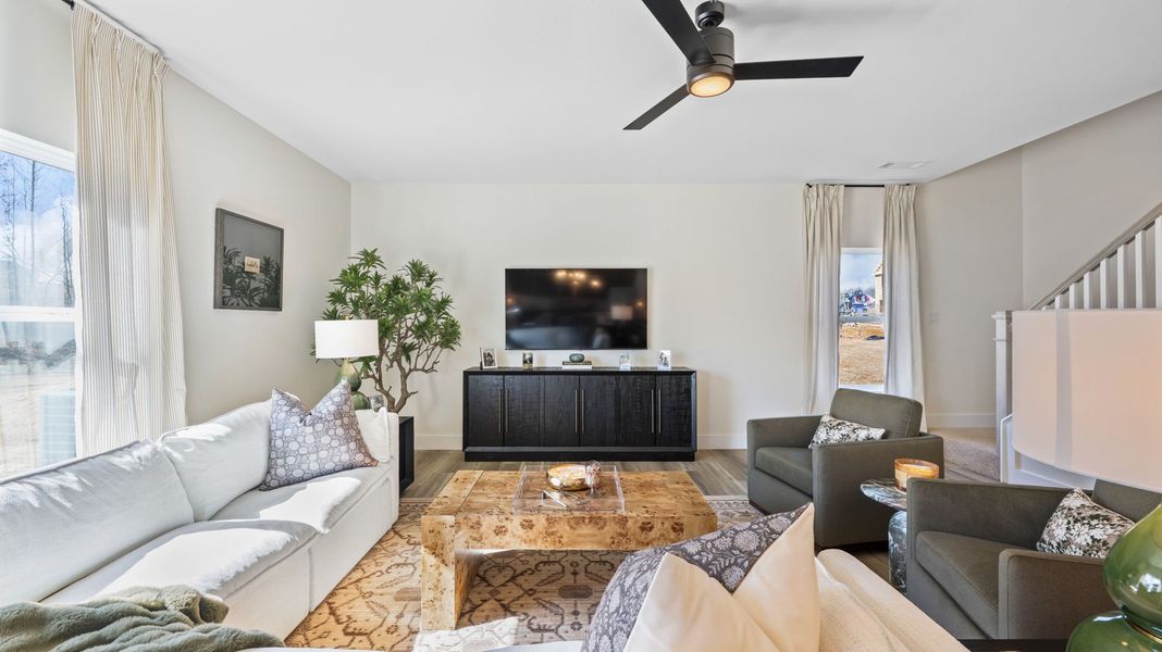 Furnished interior in a model home at Hawks Landing in Apison (Image 21).