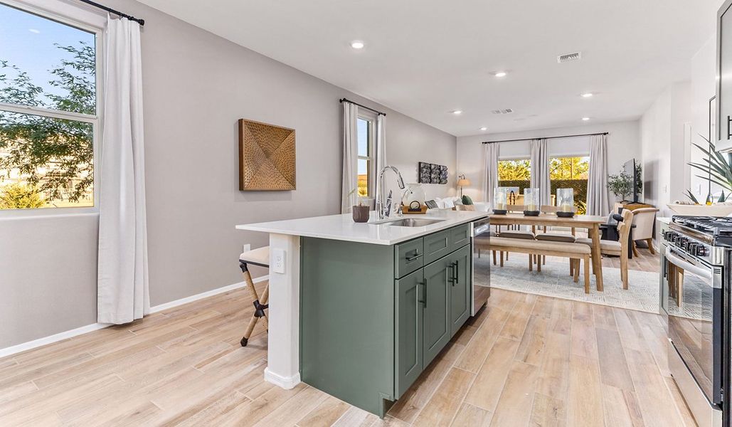 Furnished interior in a model home at Solterra in Green Valley (Image 3).