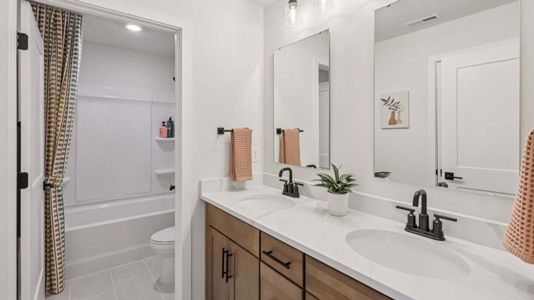 Furnished interior in a model home at Laurelbrook in Sherrills Ford (Image 43).