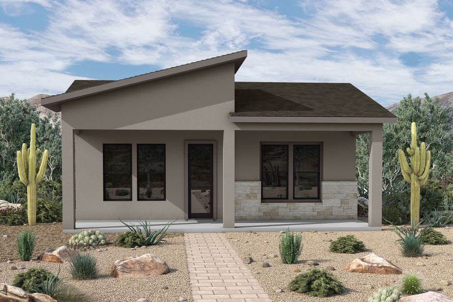 Front exterior of a home in the Preserve Ranch community, located in Scottsdale, AZ (Image 5). Front exterior of a home in the Preserve Ranch community, located in Scottsdale, AZ (Image 5).