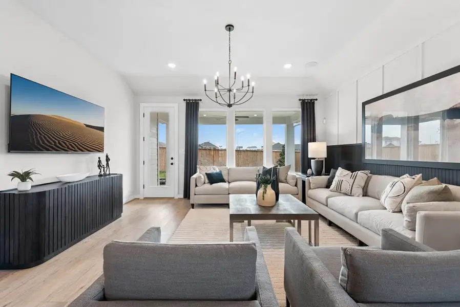 Furnished interior in a model home at Mayfair in New Braunfels (Image 1).