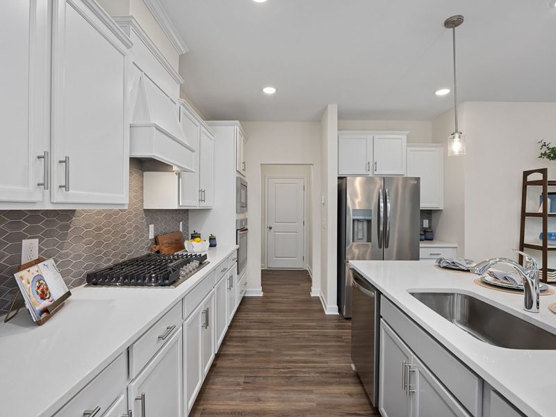 Furnished interior in a model home at Gregory Village Townhomes in Lillington (Image 9).