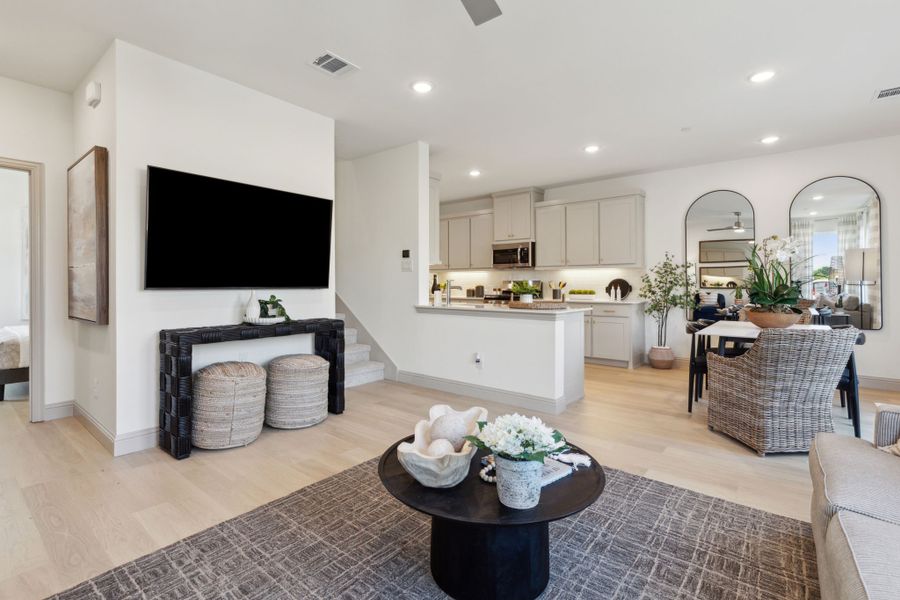 Furnished interior in a model home at Midtown GP in Grand Prairie (Image 14).