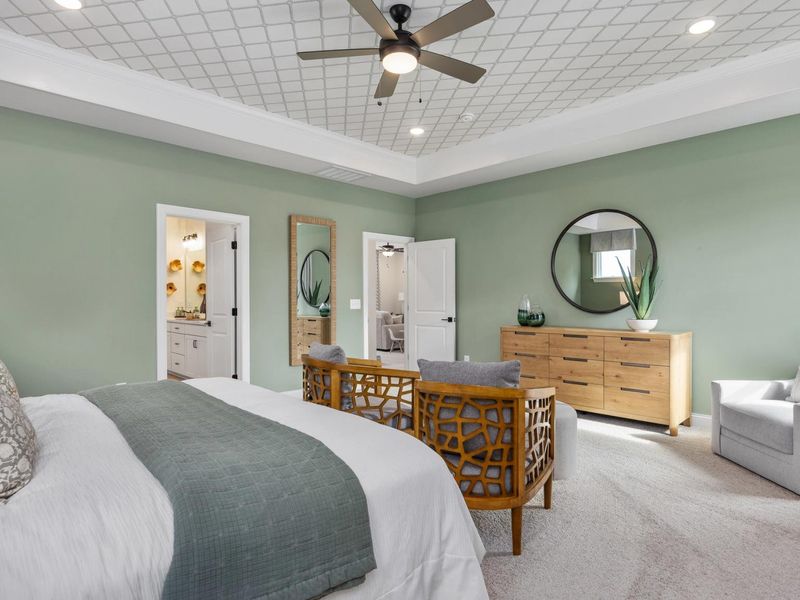 Furnished interior in a model home at Ashland in New Hill (Image 26). Furnished interior in a model home at Ashland in New Hill (Image 26).