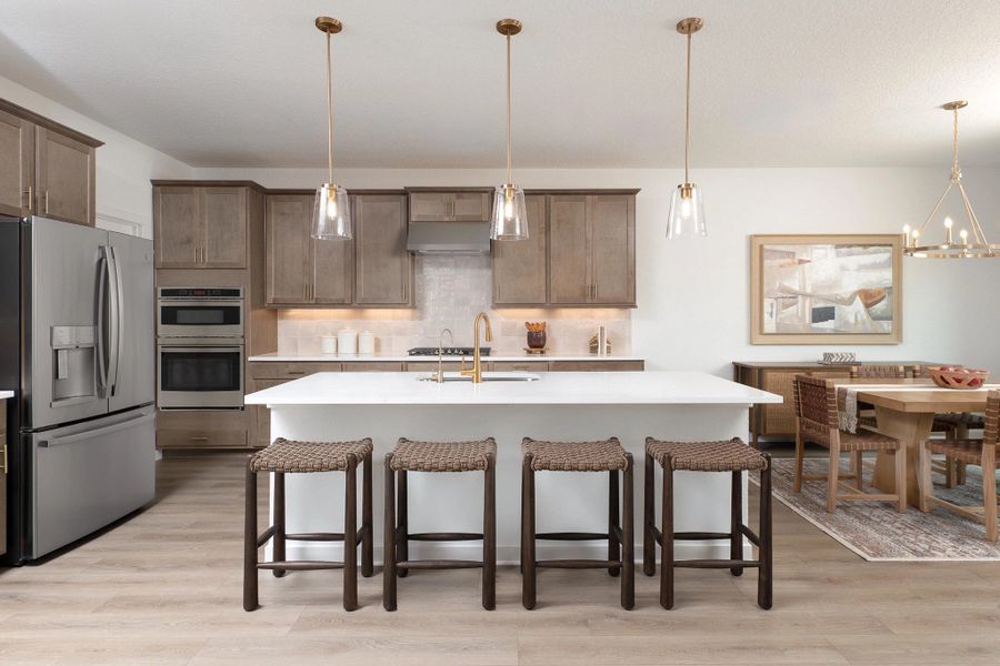 Furnished interior in a model home at Nopal Valley in San Antonio (Image 8).