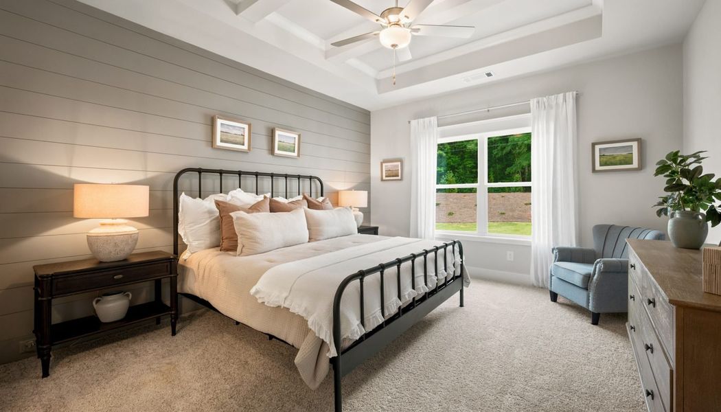 Furnished interior in a model home at Fowler Farms in Auburn (Image 64).