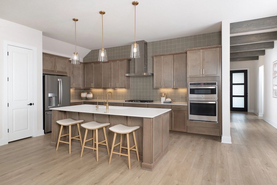 Furnished interior in a model home at The Trails at Carmel 50s in Pflugerville (Image 3).