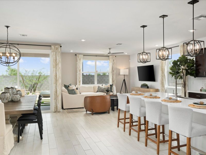 Furnished interior in a model home at Mesquite Mountain Ranch at Frontera in Surprise (Image 10).