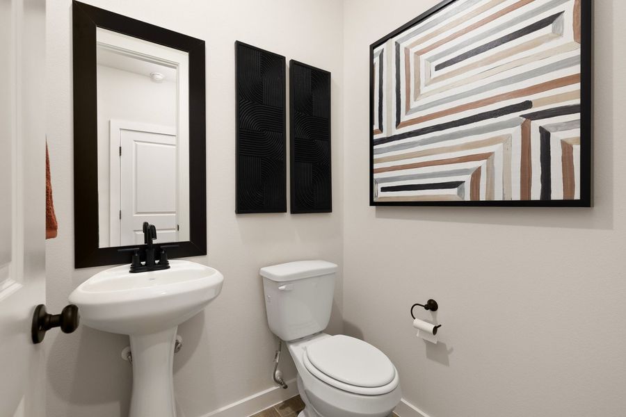 Furnished interior in a model home at Alberta Heights in Edinburg (Image 43).