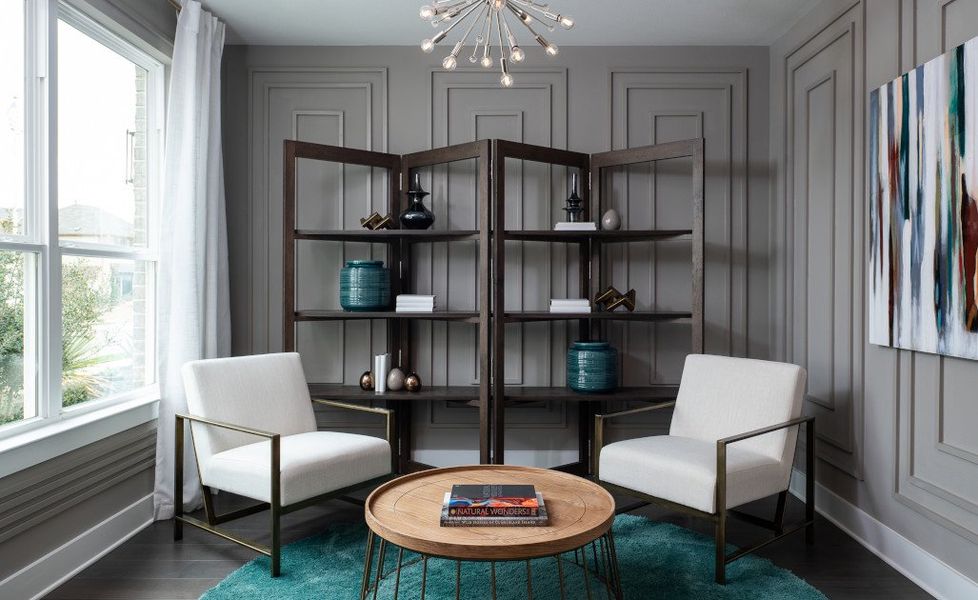 Furnished interior in a model home at Provence 50s in Austin (Image 13).